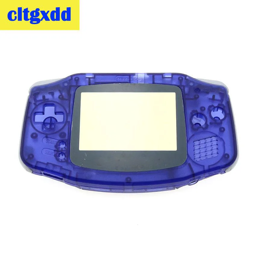 Clear blue Cltgxdd полный запасной Корпус Корпуса для nintendo Game Boy GBA прозрачный синий корпус игровой консоли - Цвет: Clear blue