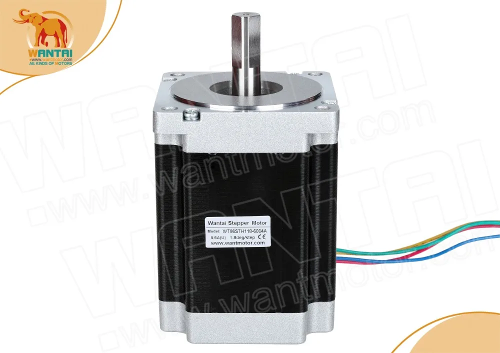 Шаговый двигатель Nema 34 Wantai 1232oz in 6A фото и 4 шт. Драйвер DQ860MA 7.8A/80VDC CNC фрезеровочная