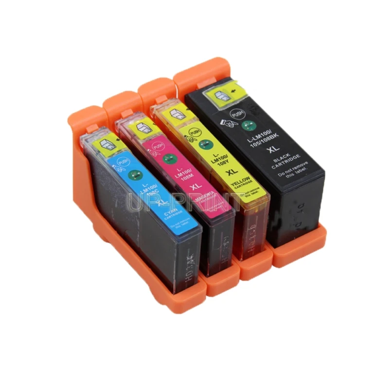 4 шт. совместимых картриджа для принтера Lexmark 100xl 100 105XL108 S305 S308 S405 S408 S505 S508 S605 S608