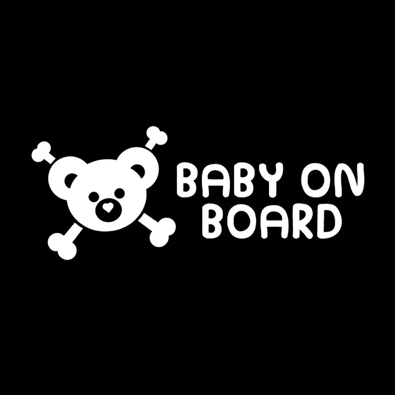 

QYPF 15.9CM*6.4CM Interesting BABY ON BOARD Baby In The Car Stickers Warning Vinyl S9-2054