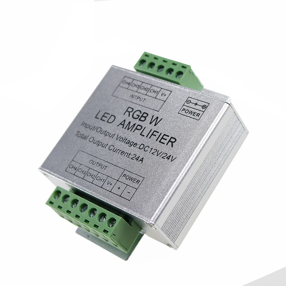 24A светодиодный Усилитель RGBW DC12 DC24V 6*4 канальный выход RGB + W Светодиодная лента
