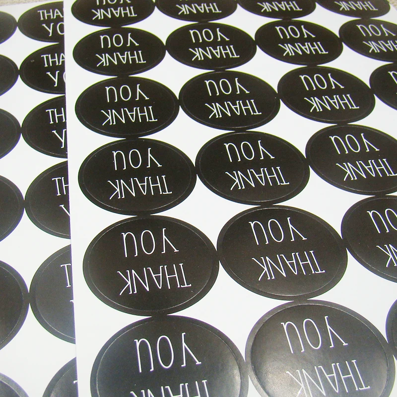 300PCS/Lot 3cm Diameter Black Paper Thank You Sticker Labels Self-adhesive DIY Hand Made For Cards/Jewelry/Box/Gift/Bakes | Дом и сад