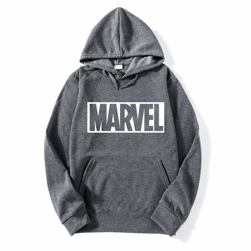 Мужская толстовка с капюшоном MARVEL в стиле хип-хоп зимняя теплая и свитшоты