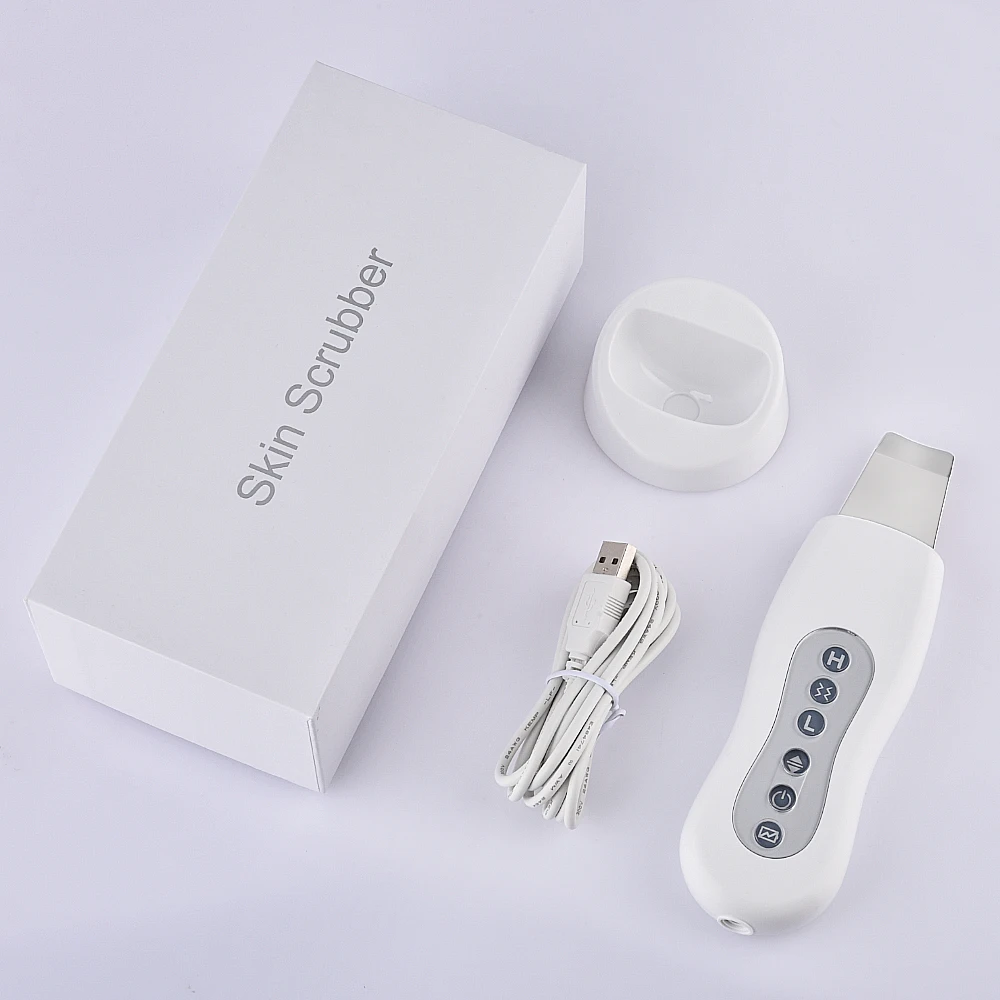 

Skin Scrubber Ultrasonic Face Exfoliators Spatula Rejuvenation Skin Peeling Pores Cleanser Vibration Massager Skin Beauty Device
