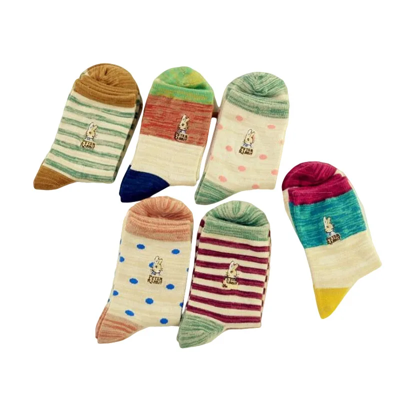 2017 модные носки в японском стиле Харадзюку с принтом горошек женские милые