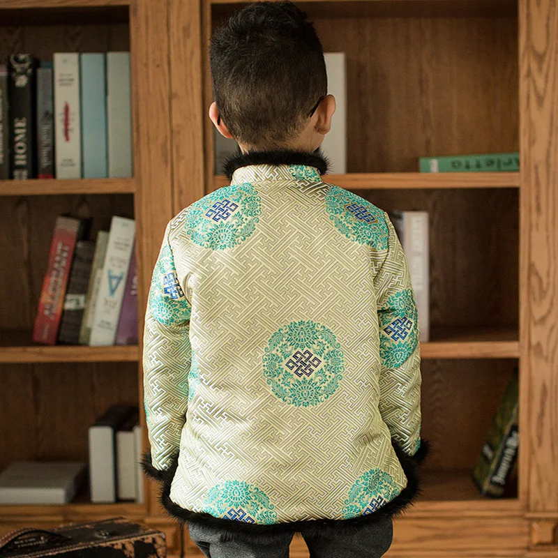 Китайская традиционная Новогодняя одежда для мальчиков комплекты детской