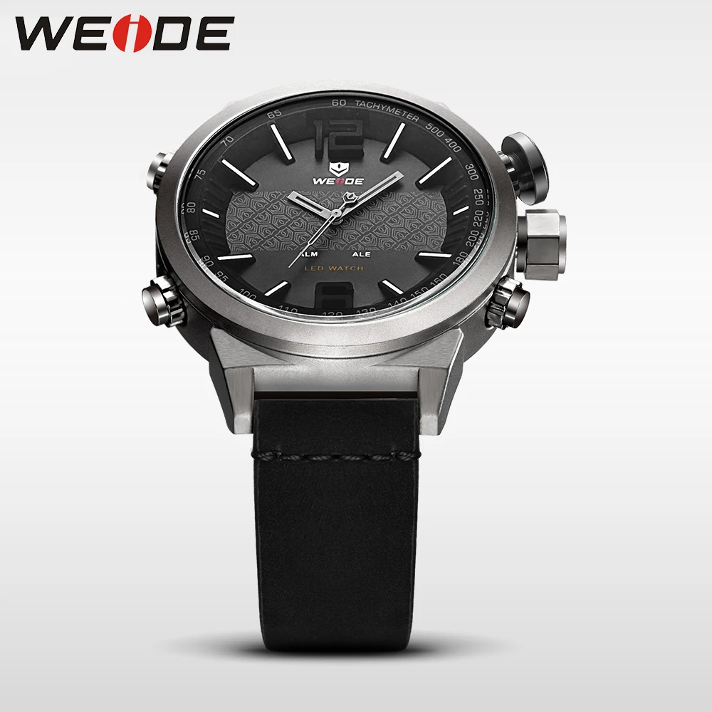 WEIDE Роскошные часы мужские лучший бренд роскошные кожаные спортивные