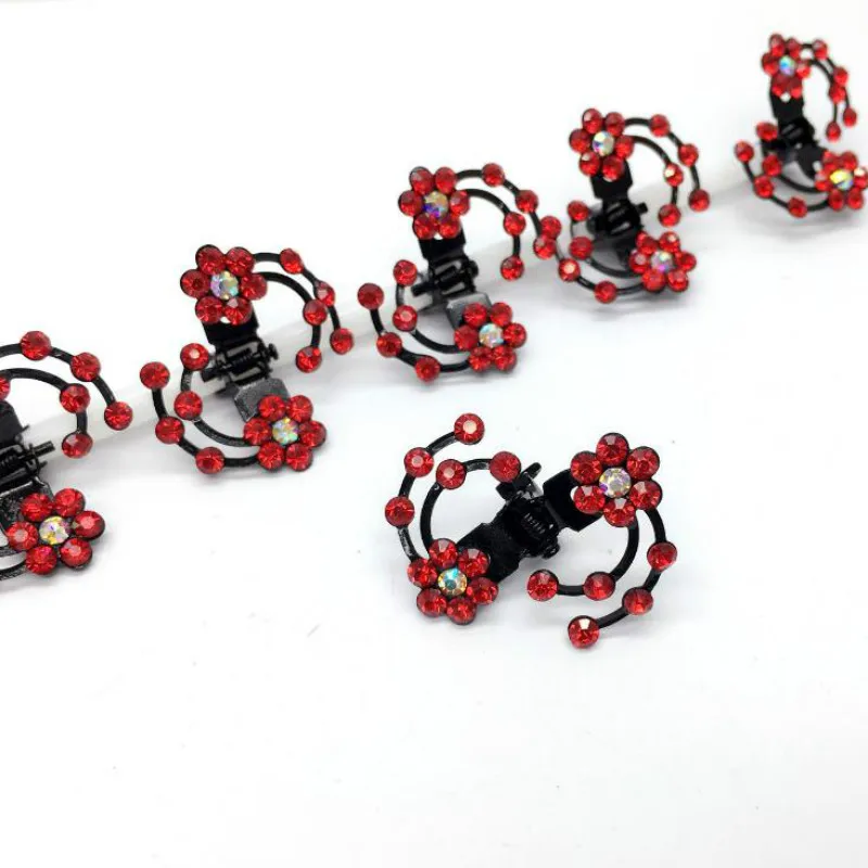 6PCS/1 Pack Wedding Bridal Hair Claws Women Mini Headwear Rhinestone Snowflake Clips Flower Hairpins Accessorie 2018 | Аксессуары для
