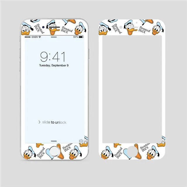 Мультфильм 3D полное покрытие из закаленного стекла для iphone 6 6S 7 8 plus Защитная пленка для экрана 9H