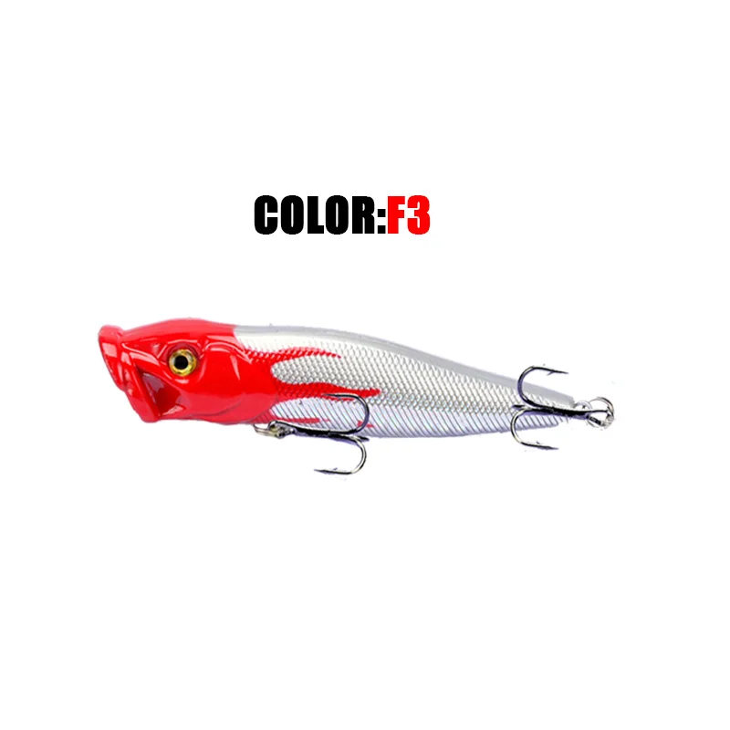 9.5cm/12g Popper Hard Topwater Bait Trolling Wobbler Rattling Isca Artificial 3D Eyes Fishing Lure Bass Balance Weight Pesca - купить по