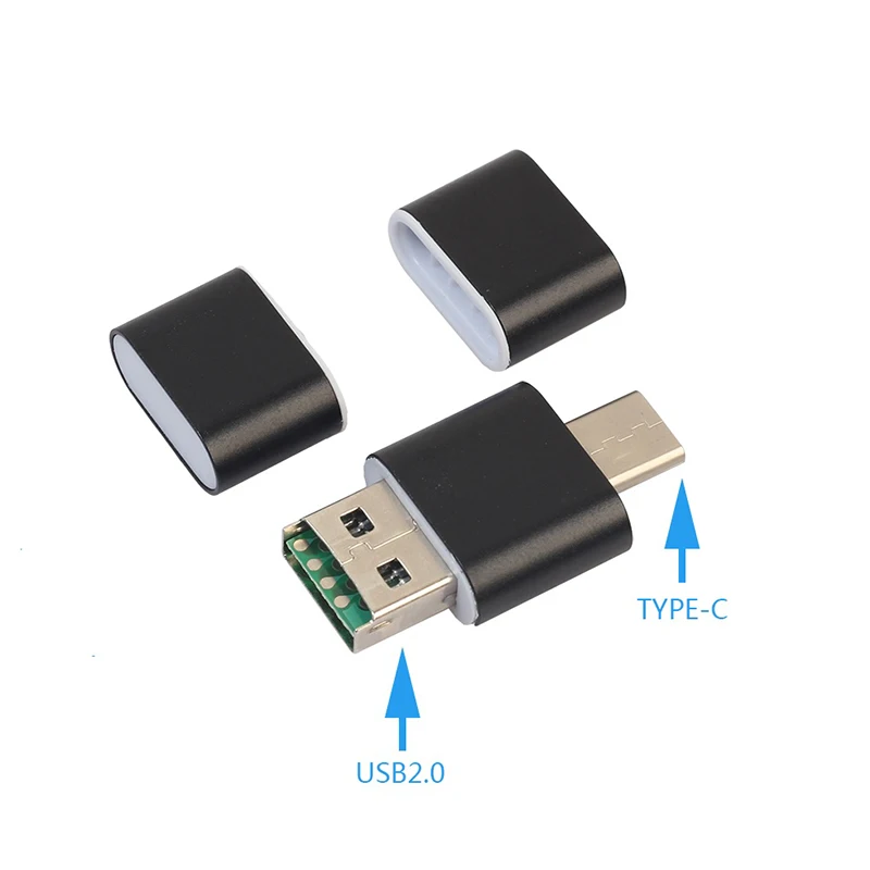 Мини кардридер 5 цветов OTG Type C к USB 2 0 высокоскоростной Micro SD TF адаптер для