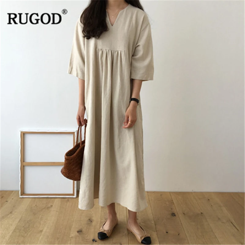 Женское платье с треугольным вырезом RUGOD повседневное облегающее прямого