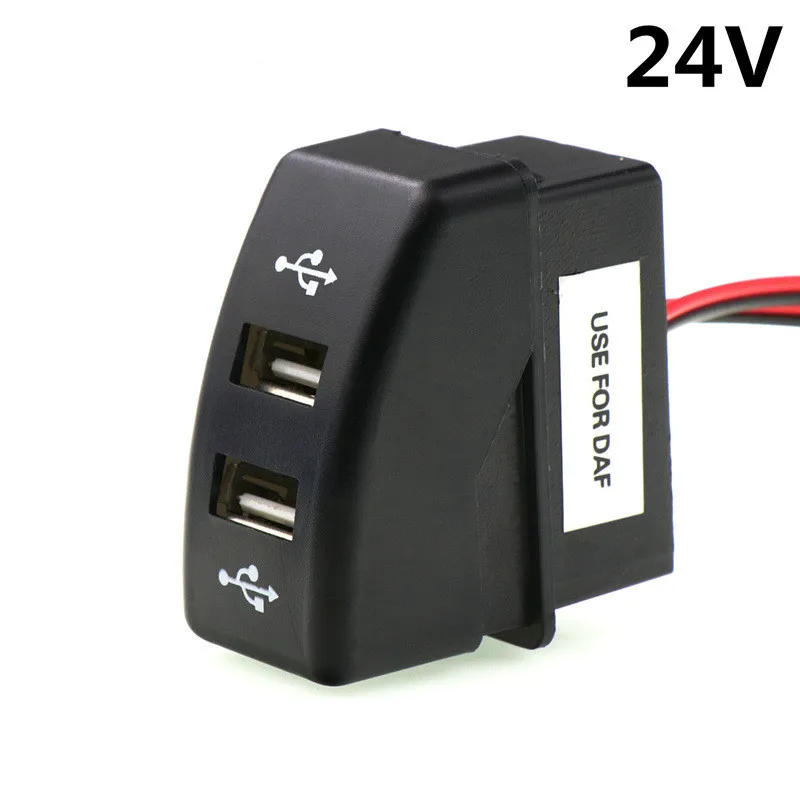 

Dual USB Car Charger 5V 4.2A Total Dual USB Power Audio Socket for iPhone for Ipad Smart phone for DAF 95 XF XF 106 105 95 CF