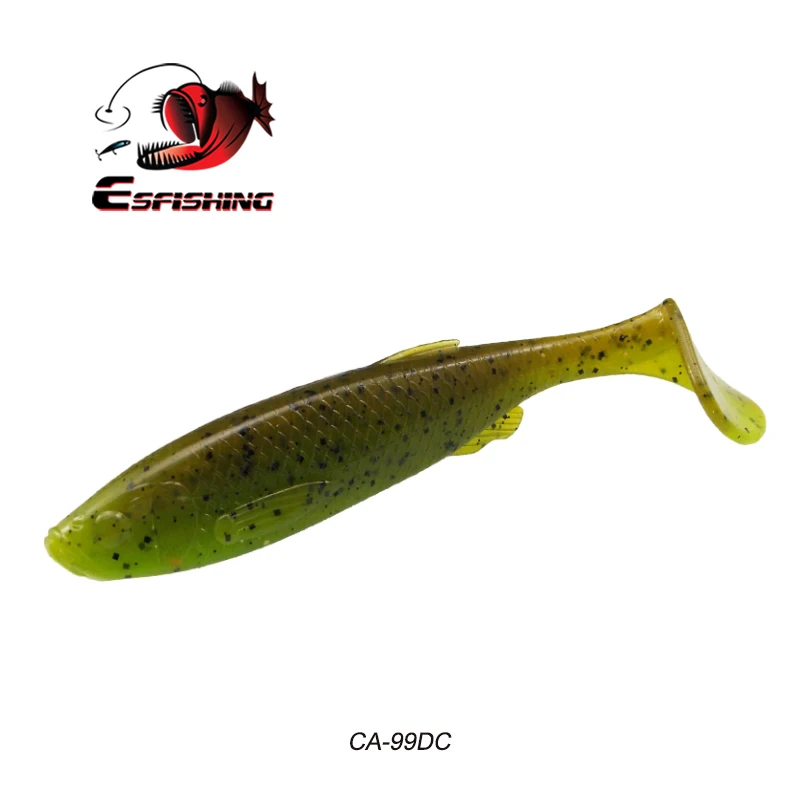 CA99DC ESFISHING новая Мягкая приманка Shad Bleak Paddle Tail 125 мм 20 г 4 шт. искусственная приманка для ловли карпа T Tail Jigging Lure - Цвет: CA99DC
