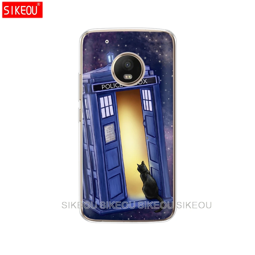 Силиконовый чехол для телефона Motorola Moto G6 G5 G5S Z2 Z3 PLAY PLUS X4 E4 E5 C Tardis Box Doctor Who|Бамперы| |