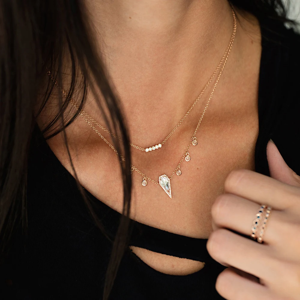 Bls-miracle Fashion Multi layer Shell Necklaces& Pendants For Women Trendy Charm Gold Chain Choker Necklace Ladies Jewelry