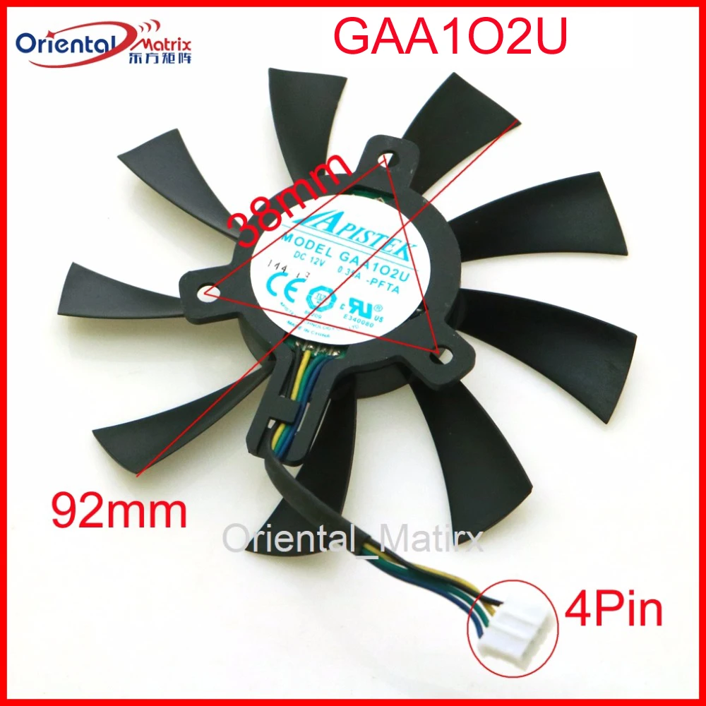 

Free Shipping GAA1S2U GAA1O2U DC12V 0.35A 92mm VGA Fan For Sapphire R7 360 260X OC Graphics Card Cooling Fan