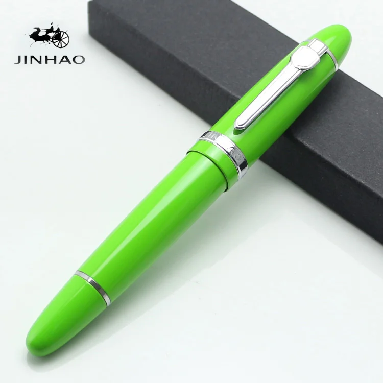 JINHAO 159 зеленая Улучшенная деловая перьевая ручка 18 КГП ширина 0 7 мм толстая для
