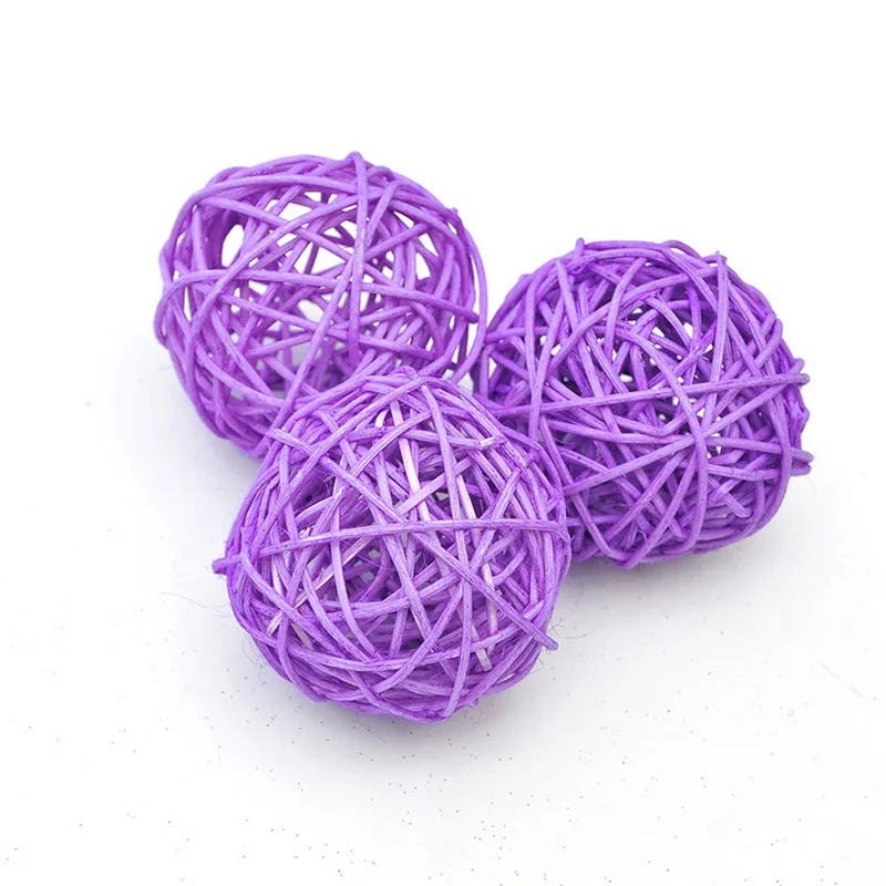 20 шт./лот 3 см красочные Ротанговые шарики DIY Sepak Мячи takraw Рождественские Свадебные