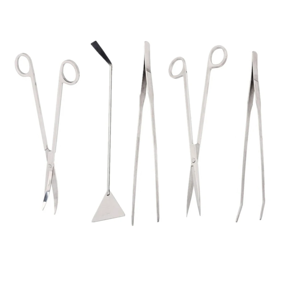 1 набор чистящих средств для аквариума пинцет изогнутые ножницы аквариумные