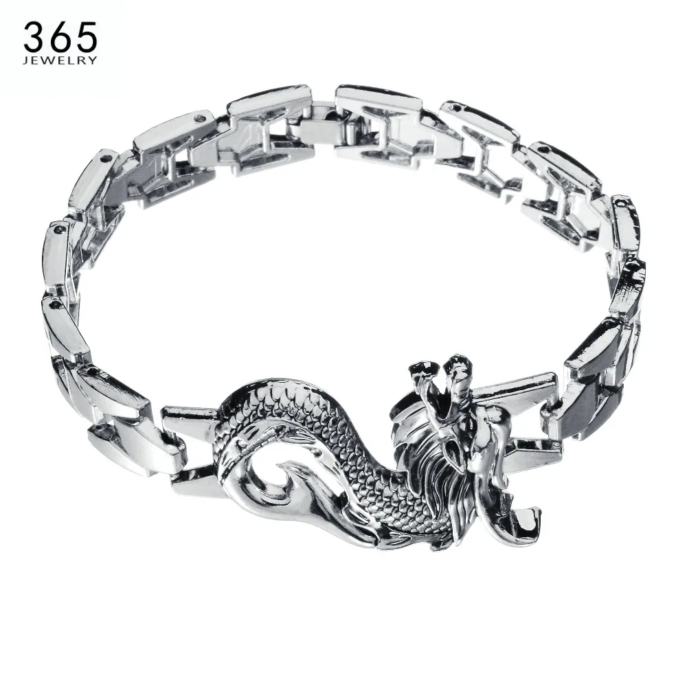 Новый классический браслет с драконом никогда не выцветает цинковый сплав