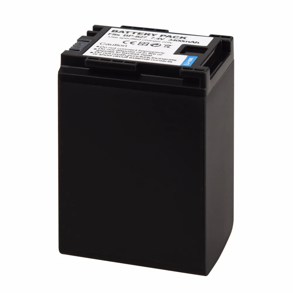 1 шт. 3400 мА/ч, BP-809 BP-819 BP-827 Батарея+ Зарядное устройство для Canon VIXIA HF10 HF11 HF100 HF20 HF21 HF200 HG20 HG21 HFS10 HFS100 HF S11