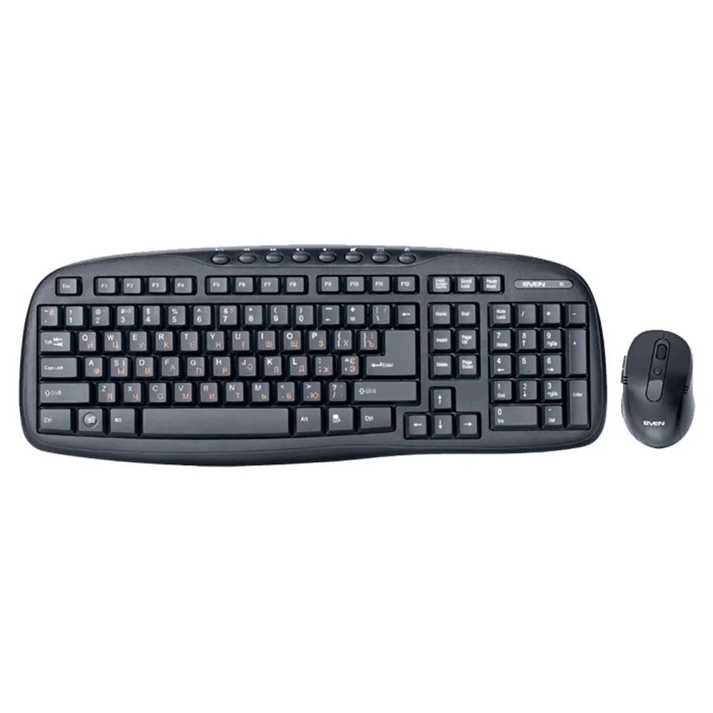 Беспроводной набор клавиатура+мышь SVEN Comfort 3400 Wireless (2 4 GHz 112+6кл 800 1600DPI)|Комплекты