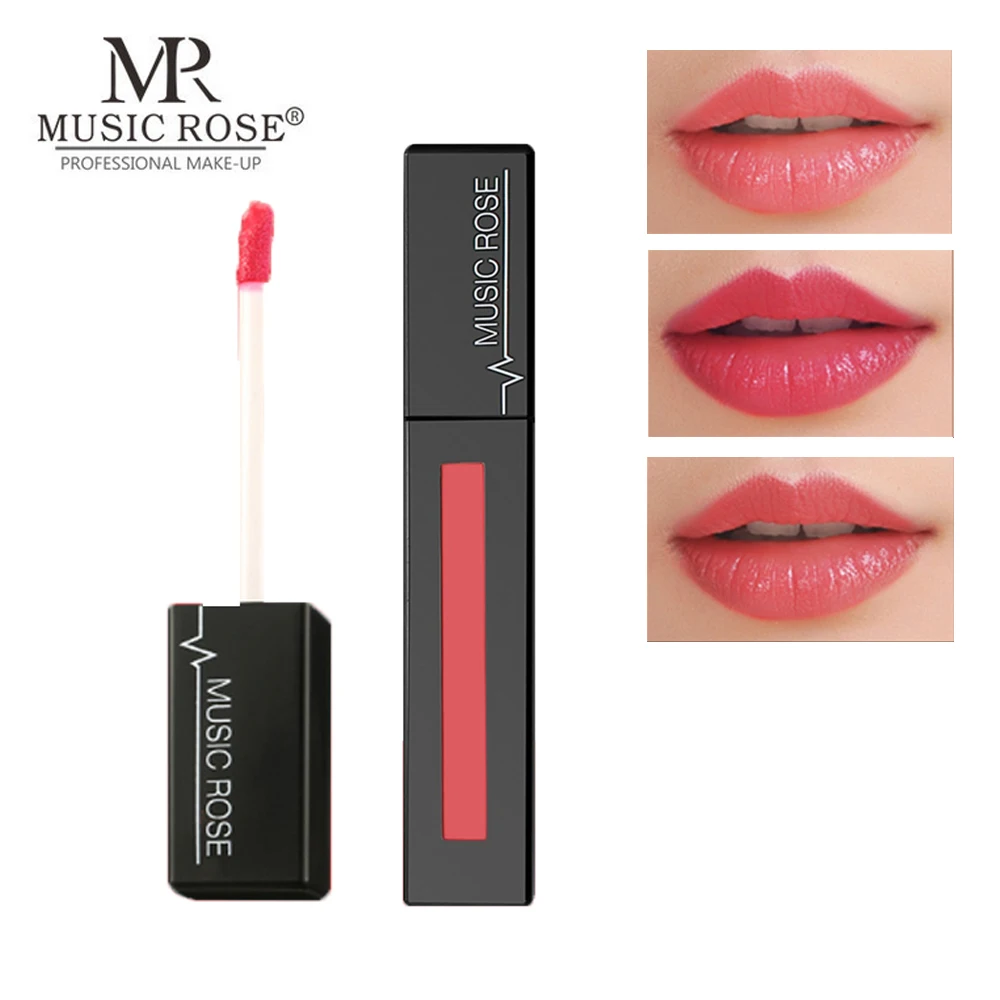 Горячая продажа Музыка Роза Соблазнительная Матовая жидкая помада 24 цвета