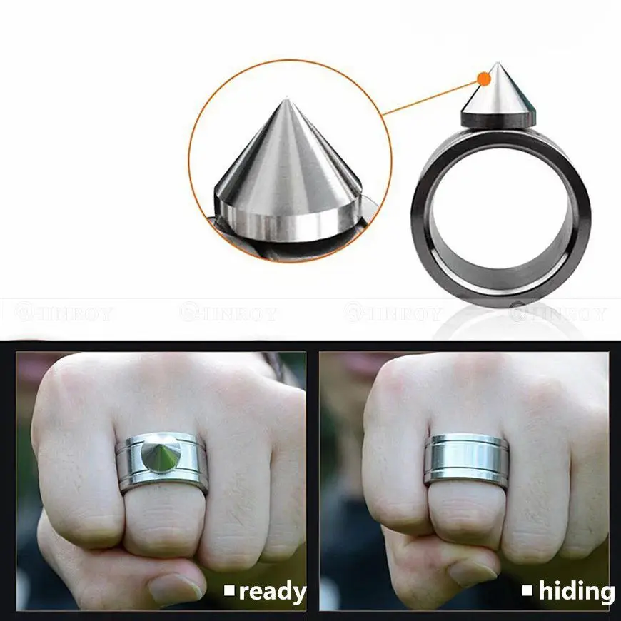 EDC Самозащита из нержавеющей стали кольцо для защиты пальцев инструмент