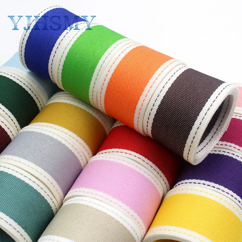 YJHSMY I-19712-1597 10yards/lot 10/25/38mm Double-sided two-color striped ribbon DIY handmade bow headdress gift wrap materials | Дом и сад