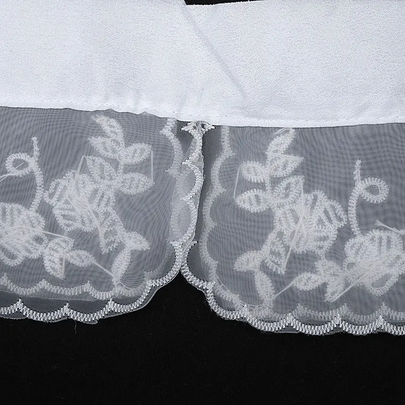 Misaya 1 шт. кружевной воротник красивый кристалл и имитация жемчуга маленький