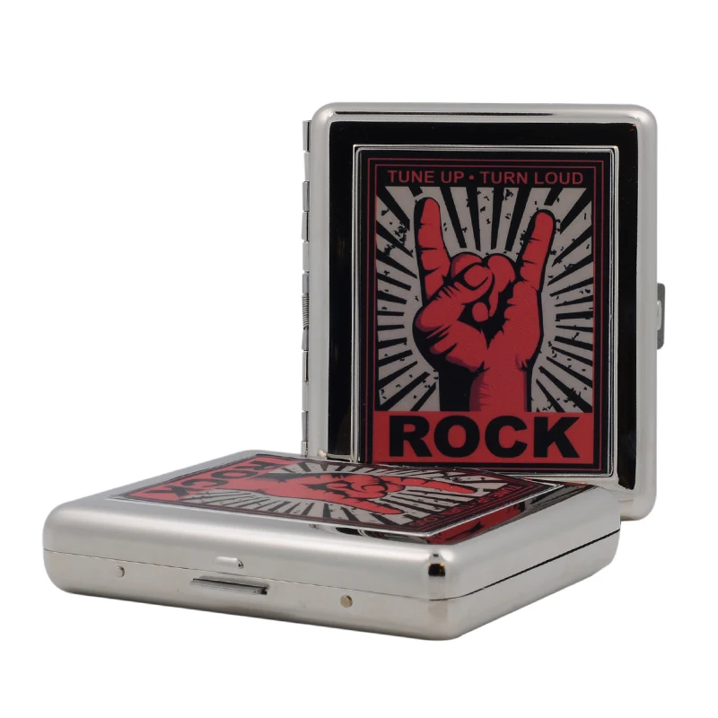 Новый эксклюзивный модный мужской чехол для сигарет Rock металлический Woma|men cigarette