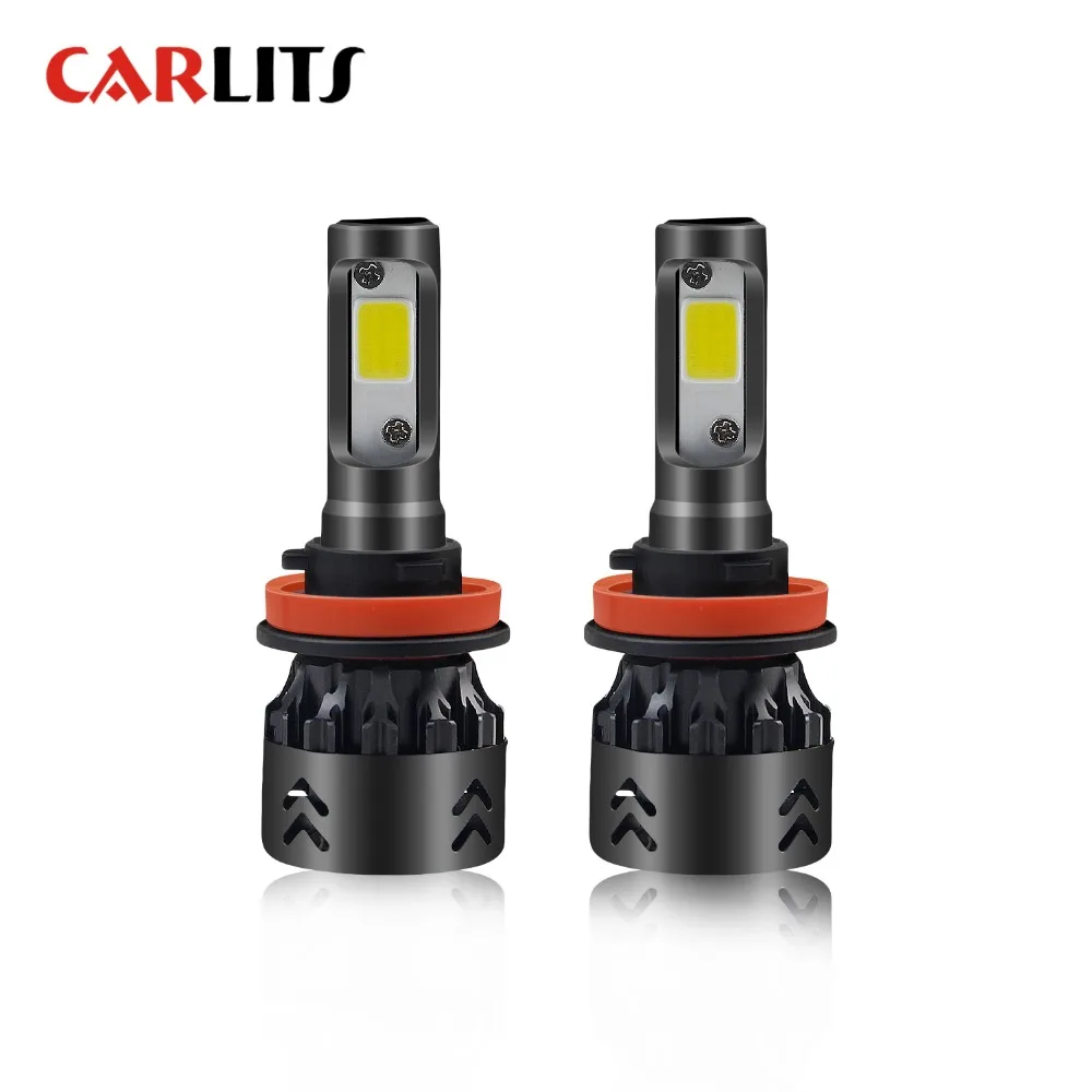 CARLITS Автомобильная фара Blubs H7 H4 LED H8 H9 H11 HB3 9005 HB4 9006 H1 2 шт. 60 Вт 6800LM 6500 к Авто Передняя