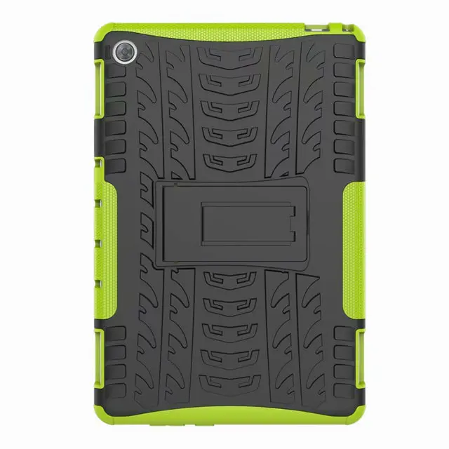Ударопрочный гибридный прочный Чехол для huawei MediaPad M5 Lite 10 BAH2-W19/L09/W09 10," планшет Funda Capa для детей+ подарок - Цвет: Зеленый