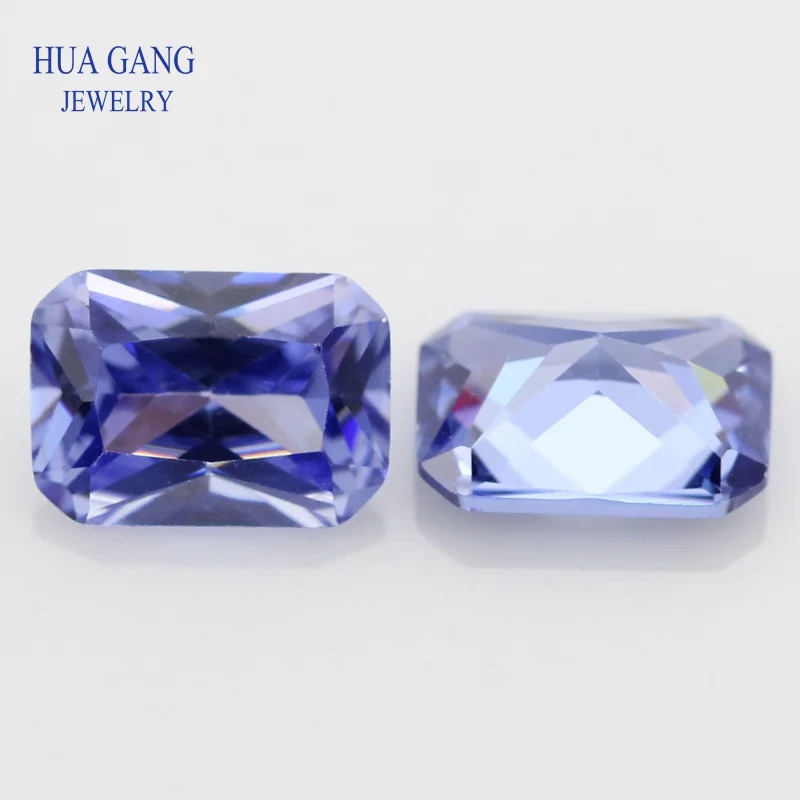 Light Tanzania Blue Octangle Shape Cut CZ Stone Synthetic Gems Cubic Zirconia For Jewelry Size 3x4~13x18mm Free Shipping | Украшения и