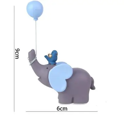 Blue Милые воздушные шары птица слон животные вечерние топперы для торта Baby Shower мальчик девочка день рождения украшения дети с днем рождения подарки - Цвет: Blue