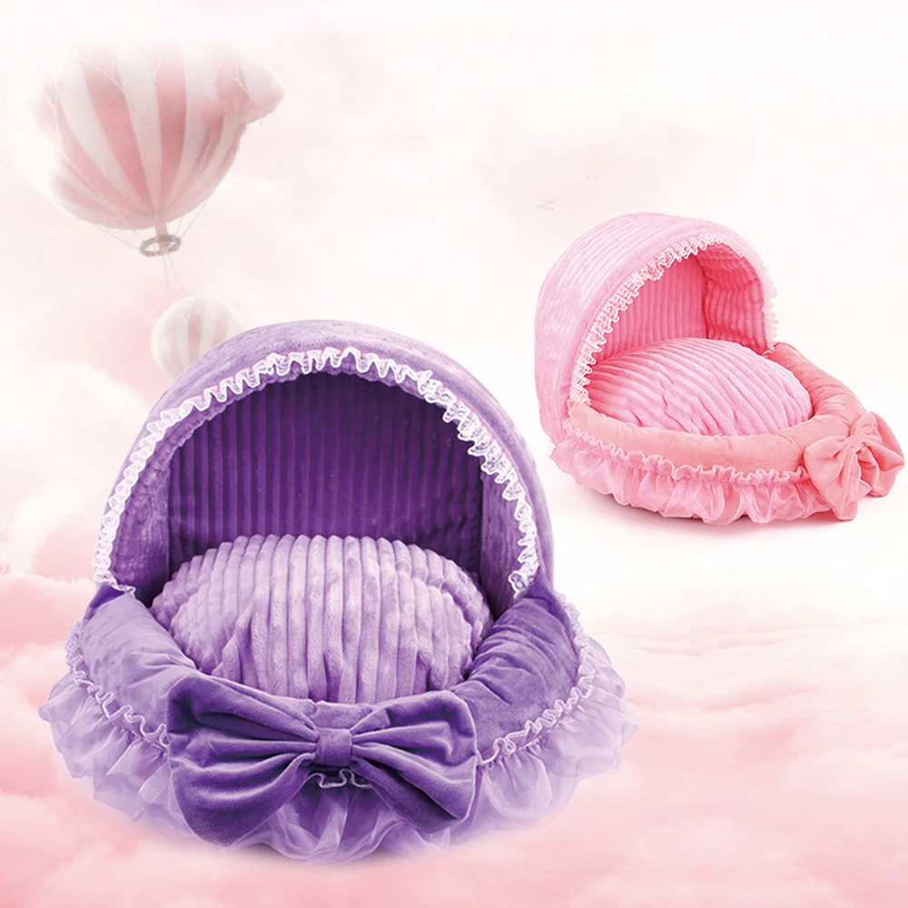 Милая Кружевная принцесса собака корзина кровать кошка щенок Pet Кровати Pet Dream Nest питомник кошка собака кровати роскошный кошка диван собака кровать Bichon