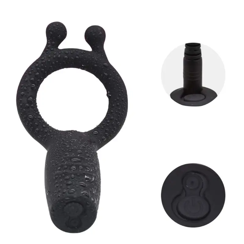 Вибрирующее кольцо на пенис с яичным кольцом 7 режимов вибрации для мужчин