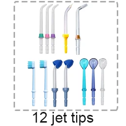 12 jet tips 9 шт. для водяного пульса водяного пика Nicefeel Flycat наконечники распылителя Сменные сопла Стоматологический Ирригатор оральные принадлежности для ирригатора - Цвет: 12 jet tips
