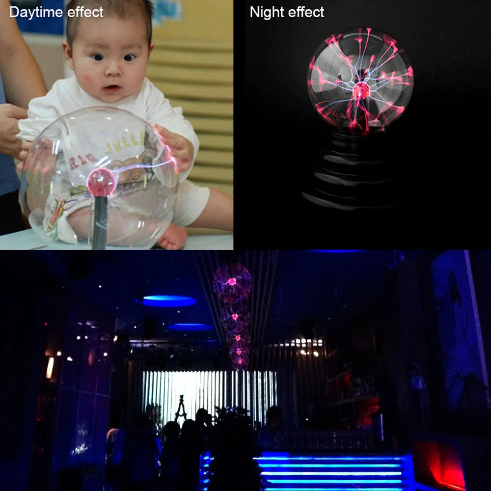 Touch Sensor Sphere Magic Plasma Ball Novelty Crystal Ball Lava Lamp Creative Night Light Table Light Kids Gift For New Year