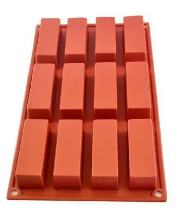 

Mold 12 Cavities Rectangle Silicone Oven Handmade Soap Moulds Soap DIY Moulds Chocolate Mold