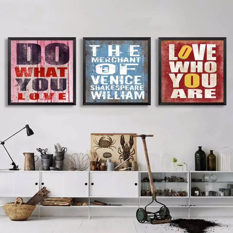 Nordic Modern canvas Poster Retro English Reference wall art painting poster for Living Room decoracion No Frame | Дом и сад