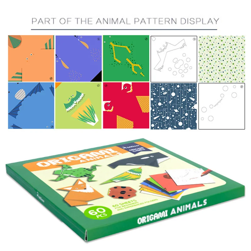 Mideer игрушка оригами 60 шт./компл. дети ручной работы Бумага животные/жизненный
