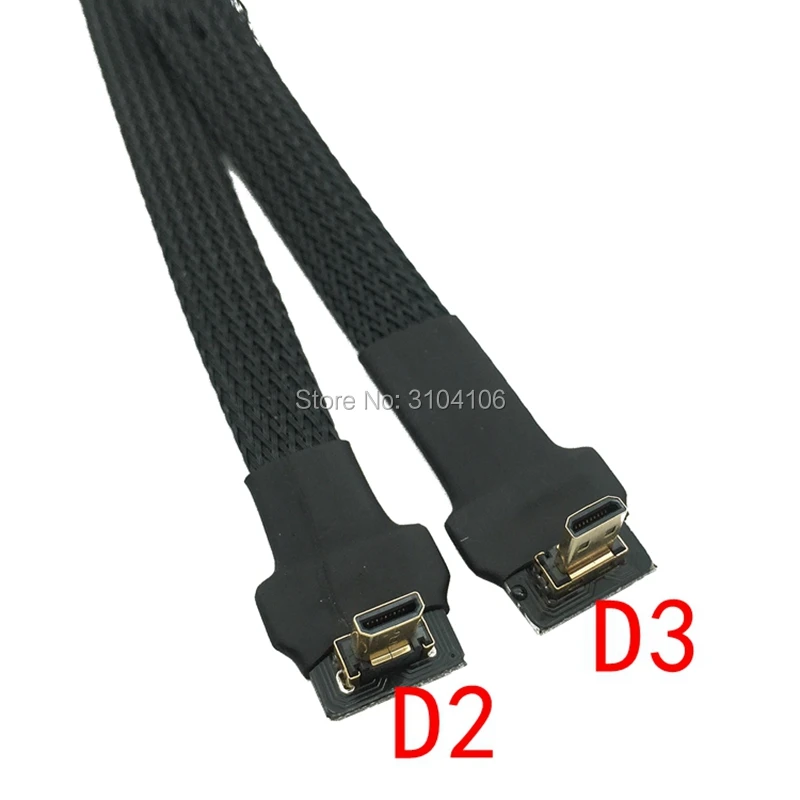 30 см 50 FPC ленточный плоский Micro HDMI совместимый тип D экранированный FPV кабель для HD