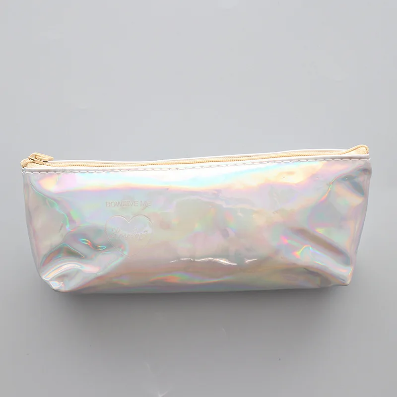 Лазерный школьный чехол для карандашей Estuche Escolar Kalem Kutusu чехол для карандашей Trousse Scolaire Cartucheras Para Lapices Escolares Box - Цвет: Silver