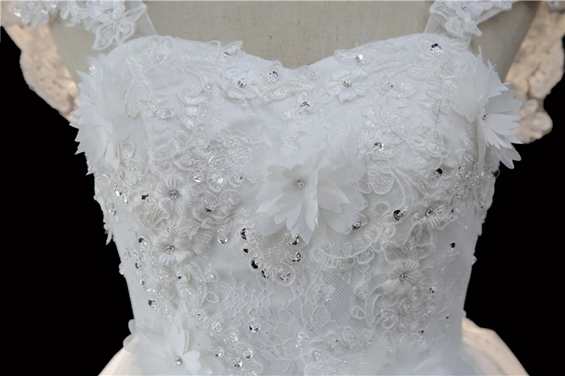 LOVSKYLINE 2018 Robe De Mariage принцесса Bling Роскошный квадратный воротник бисер бальное