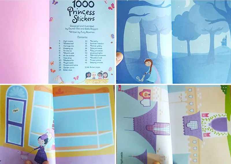 1000 шт. мультфильм сцены стикеры s Дети многоразовая наклейка книги с животные принцесса динозавр путешествия дошкольного 15,2*21 см