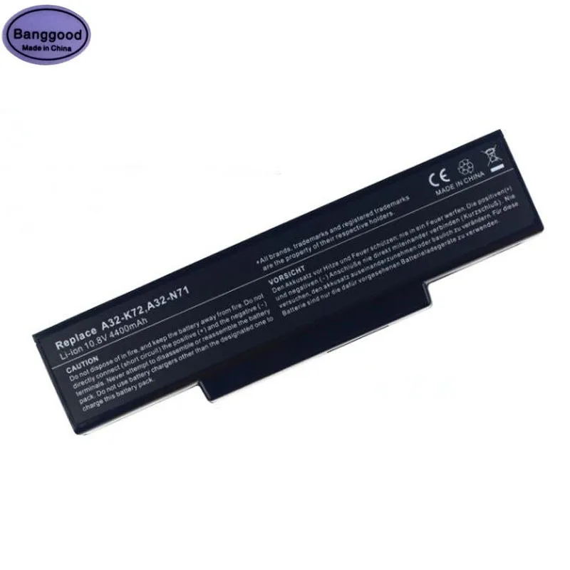 10,8 V 4400mAh 6 ячеек Аккумуляторный блок для ноутбука для ASUS A32-K72 x73s A72 A72D A72DR A72J K72 K72D K72F K72J K72JA K72S N71 N73 X77