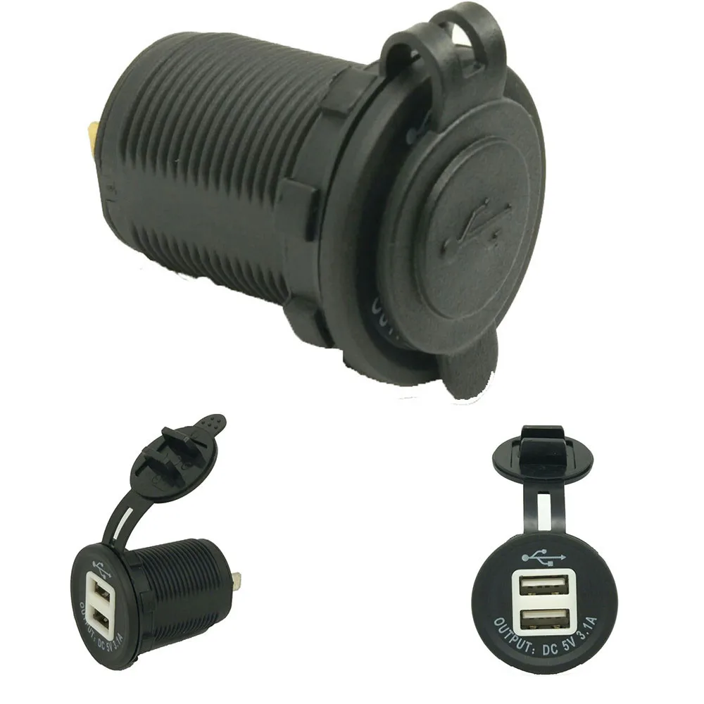 Двойной USB источник питания для телефона на мотоцикле светодиодсветодиодный