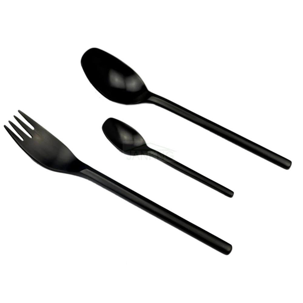 Набор столовых приборов JANKNG из нержавеющей стали 4 шт./лот|black cutlery set|stainless steel dinner